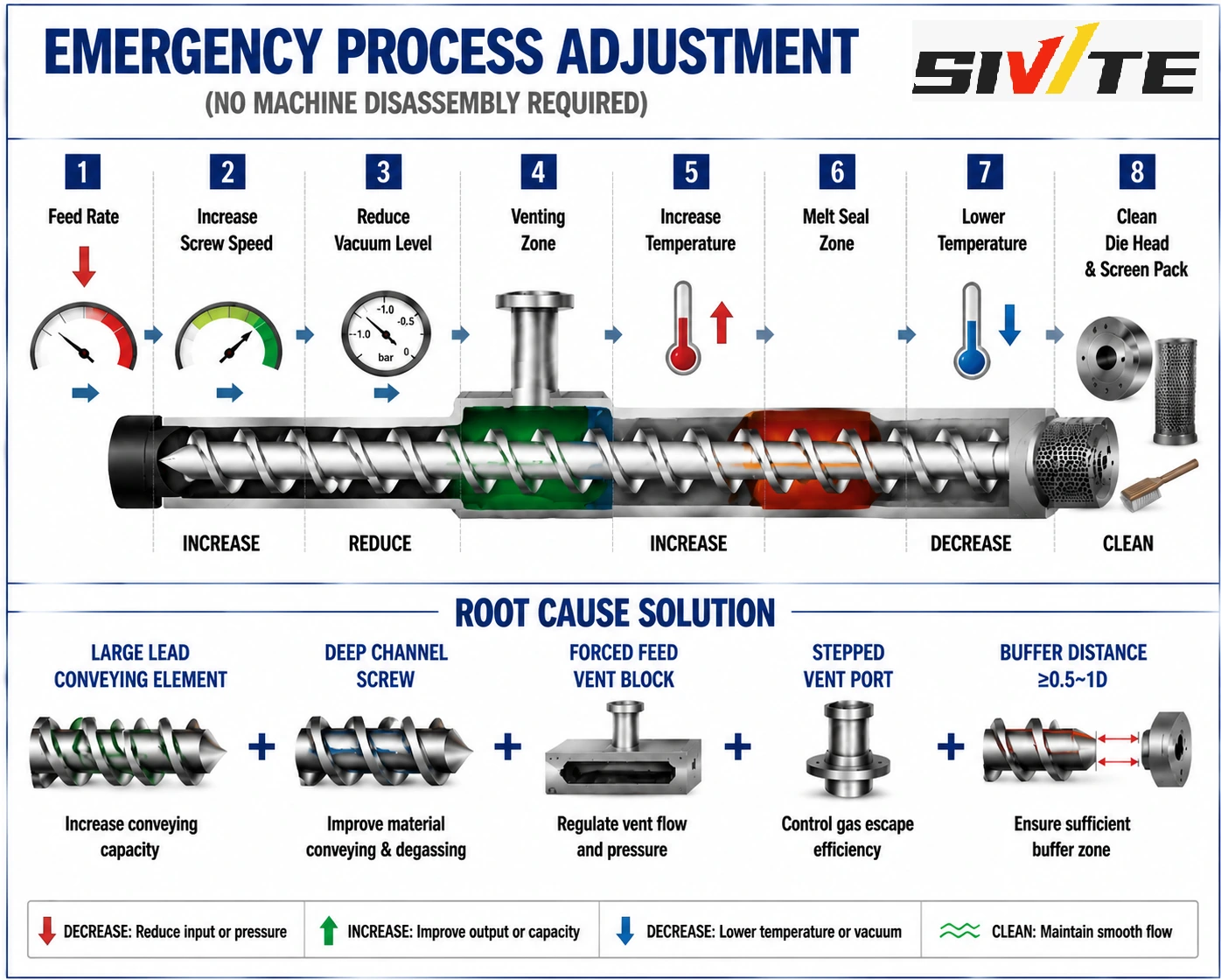 Extruder Vent Overflow: Four Root Causes and a Practical Troubleshooting Guide Immediate process adjustments and root-cause hardware solutions for vent overflow